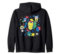 Marvel Super Heroes Avengers Iron Man Big Face Retro Sudadera con Capucha