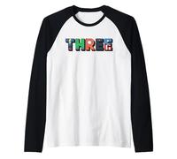 Marvel Super Heroes Avengers Numbers 3 Third 3rd Birthday Camiseta Manga Raglan