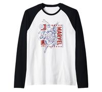Marvel Super Heroes Avengers Spider-Man Americana Since 1939 Camiseta Manga Raglan