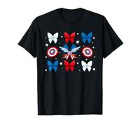 Marvel Super Heroes Captain America Coquette Bows Americana Camiseta