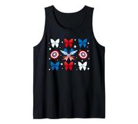 Marvel Super Heroes Captain America Coquette Bows Americana Camiseta sin Mangas
