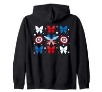 Marvel Super Heroes Captain America Coquette Bows Americana Sudadera con Capucha