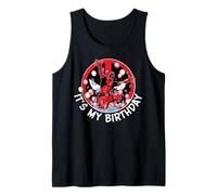 Marvel Super Heroes Deadpool It's My Birthday Party Crash Camiseta sin Mangas