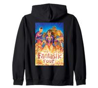 Marvel Super Heroes Fantastic Four Painted Comic Art & Logo Sudadera con Capucha
