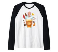 Marvel Super Heroes Groot Pumpkin Spice Drink Cozy Fall Camiseta Manga Raglan