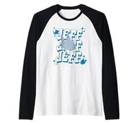 Marvel Super Heroes Jeff The Land Shark Groovy Wavy Name Camiseta Manga Raglan