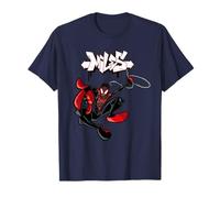 Marvel Super Heroes Miles Morales Spidey Graffiti Tag Style Camiseta