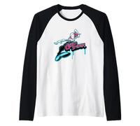 Marvel Super Heroes Spider-Gwen Earth-65 Graffiti Tag Style Camiseta Manga Raglan