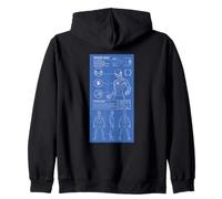 Marvel Super Heroes Spider-Man Costume Schematic Blueprints Sudadera con Capucha