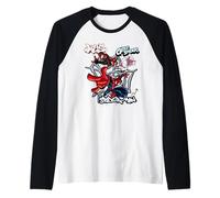 Marvel Super Heroes Spider-Man & Friends Graffiti Tag Style Camiseta Manga Raglan