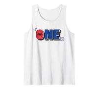 Marvel Super Heroes Spider-Man Numbers 1 One 1st Birthday Camiseta sin Mangas