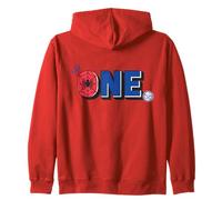Marvel Super Heroes Spider-Man Numbers 1 One 1st Birthday Sudadera con Capucha