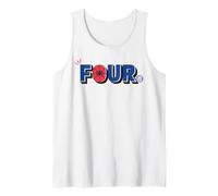 Marvel Super Heroes Spider-Man Numbers 4 Four 4th Birthday Camiseta sin Mangas