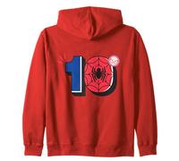 Marvel Super Heroes Spider-Man Numbers Tenth 10th Birthday Sudadera con Capucha