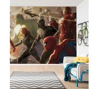 Marvel Superhéroes Gigante Mural No Tejido 5x2.8 M Foto Decorativo Hulk Iron Man