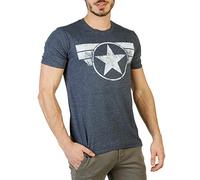 MARVEL T-Shirt Cap Logo HEATHER NAVY XL