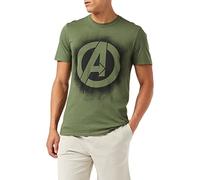 MARVEL T-Shirt Stencil Logo MILITARY GREEN XL