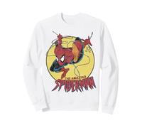 Marvel The Amazing Spider-Man Vintage Jump Logo Sudadera, Unisex para Adultos, Blanco, S