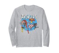 Marvel The Avengers Classic and Retro Group Portrait Vintage Manga Larga