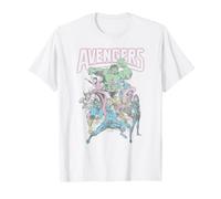 Marvel The Avengers Retro Classic Group Portrait Vintage Camiseta