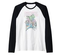 Marvel The Avengers Retro Classic Group Portrait Vintage Camiseta Manga Raglan
