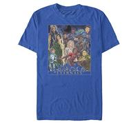Marvel The Eternals-Póster de Eternal Gold Frame orgánico de Manga Corta Camiseta, Azul Claro, XXL Unisex Adulto