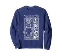 Marvel The Fantastic Four First Family And Herbie Blueprint Sudadera