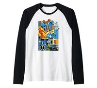 Marvel The Fantastic Four: First Steps Comic Book Panels Camiseta Manga Raglan