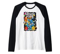 Marvel The Fantastic Four: First Steps Epic Comic Book Cover Camiseta Manga Raglan