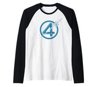 Marvel The Fantastic Four: First Steps Spacecraft "4" Logo Camiseta Manga Raglan