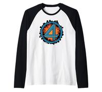 Marvel The Fantastic Four: First Steps Stylized 4 Logo Camiseta Manga Raglan