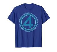 Marvel The Fantastic Four: First Steps Team Names 4 Logo Camiseta, Hombre, Azul Real, S