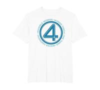 Marvel The Fantastic Four: First Steps Team Names 4 Logo Camiseta, Hombre Tallas Grandes, Blanco, 3X Alto