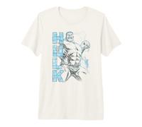 Marvel The Incredible Hulk Large Brick Font & Portrait Camiseta Premium