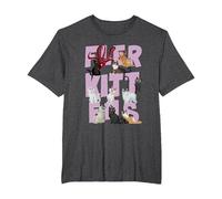 Marvel The Marvels Flerkittens Camiseta, Hombre Tallas Grandes, Jaspeado Oscuro, 6X Alto