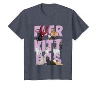 Marvel The Marvels Flerkittens Camiseta, Niños, Azul Jaspeado, 2 años