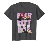 Marvel The Marvels Flerkittens Camiseta, Niños, Jaspeado Oscuro, 12 años