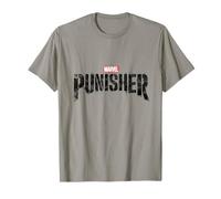 Marvel The Punisher - Camiseta negra con logotipo Camiseta