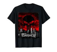 Marvel The Punisher Skyline Cityscape Skull Camiseta