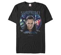 Marvel Thor Ragnarok Loki Surprise Trio-Camiseta de Manga Corta orgánica, Negro, M Unisex Adulto