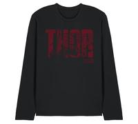 Marvel Thor Text Unisex Long Sleeve T Shirt, Black, XX-Large