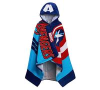 Marvel Toalla con capucha Captain America 100% algodón Avengers Poncho Toalla de playa para niños Toalla de baño Bata de baño para chicos