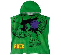 Marvel Toalla Poncho Niño, Toallas Capucha Niños De Hulk, Toalla Niño De Playa Y Piscina, Talla Única, Verde