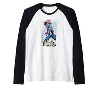 Marvel Tokon: Fighting Souls Captain America Game Art Camiseta Manga Raglan