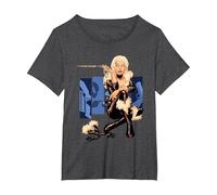 Marvel Universe Black Cat Cover Camiseta, Mujer Tallas Grandes, Jaspeado Oscuro, 3XL Grande