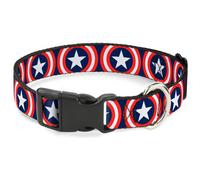 MARVEL UNIVERSE Plastic Clip Collar Captain America Shield R (Importación USA)