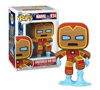 Marvel Vacaciones Jengibre Iron Man 3.75 Pop Vinyl Figura 934FUNKO en Stock Xmas