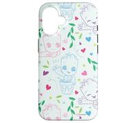 Marvel Valentine’s Day Spring Garden Baby Groot Hearts Carcasa para iPhone 16