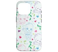 Marvel Valentine’s Day Spring Garden Baby Groot Hearts Carcasa para iPhone 16 Pro