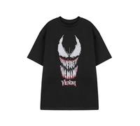 Marvel Venom - Camiseta negra para hombre | Camiseta gráfica de manga corta con personaje Venom | Producto oficial | Fans del diseño clásico de cómics, Cara de veneno, M